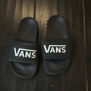 Vans Black Slide Sandals-kids(size1) true to size